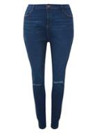 Dorothy Perkins Dp Curve Indigo Darcy Ripped Knee Jeans