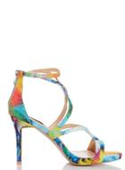 *quiz Multicoloured Cage Heeled Sandals