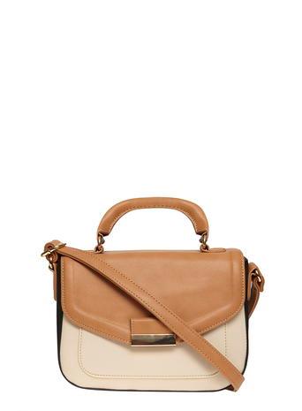 Dorothy Perkins Tan Mix Colour Block Satchel Bag