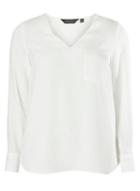 Dorothy Perkins Ivory Embellished Pocket Long Sleeve Top