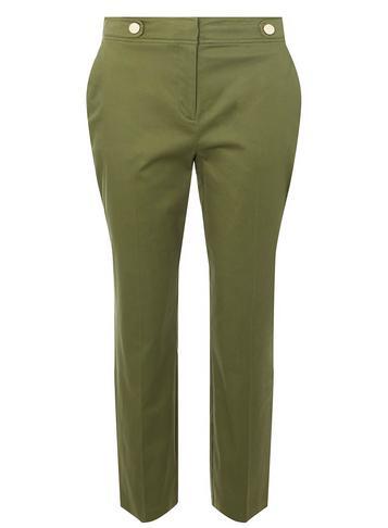 Dorothy Perkins Sage Button Tab Trousers