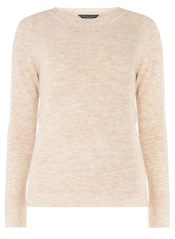 Dorothy Perkins Camel Plait Neck Jumper