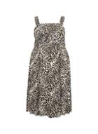 Dorothy Perkins *dp Curve Black Leopard Print Crinkle Camisole Dress