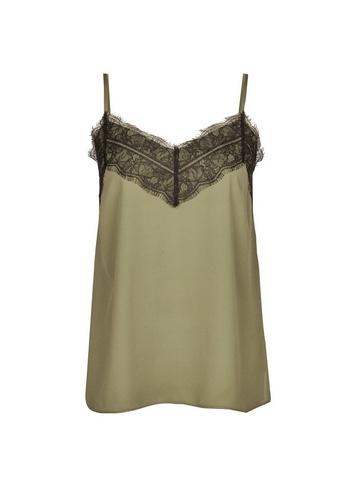 Dorothy Perkins Khaki Lace Trim Camisole Top