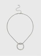 Dorothy Perkins Silver Circle Pendant Necklace