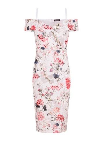 Girls On Film *girls On Film Ivory Bardot Bodycon Dress