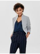 Dorothy Perkins *light Grey Ribbed Textured Blazer