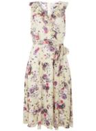 Dorothy Perkins *billie & Blossom Lemon Floral Print Wrap Midi Dress