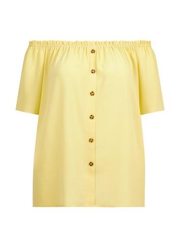 Dorothy Perkins *dp Curve Lemon Bardot Top