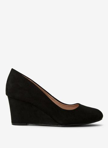 Dorothy Perkins Wide Fit Black Dreams Court Shoes