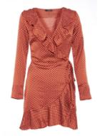 Dorothy Perkins *quiz Towie Rust Polka Dot Wrap Dress