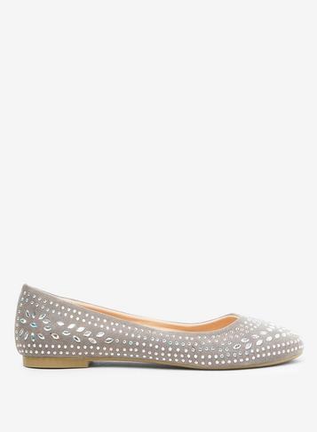 Dorothy Perkins Grey Halo Embellished Pumps
