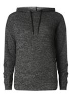 Dorothy Perkins Charcoal Crisscross Hoodie