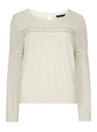 Dorothy Perkins *first & I Cream Lace Insert Blouse