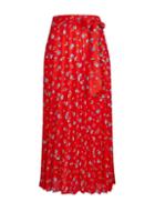 Dorothy Perkins *tall Red Floral Midi Skirt