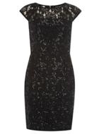 Dorothy Perkins Black Lace Sequin Pencil Dress
