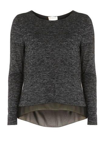 Dorothy Perkins *voulez Vouz Black Split Zip Back Top