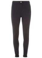 Dorothy Perkins Wash Black Fly Front 'lyla' High Waisted Tube Jeans