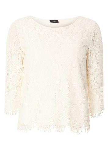Dorothy Perkins *vila White All Over Lace Top