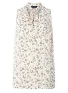 Dorothy Perkins Animal Plunge Tie Neck Top