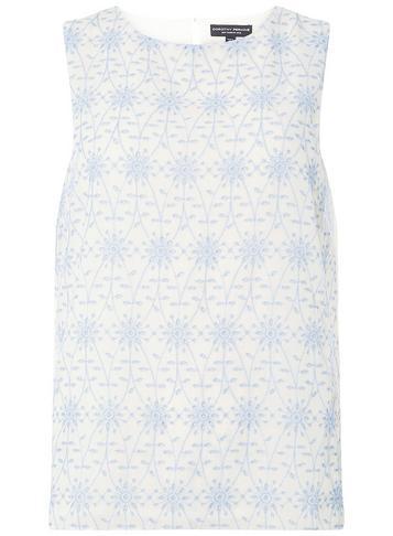 Dorothy Perkins Blue Cutwork Lace Top