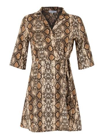 Dorothy Perkins *blue Vanilla Multi Colour Wrap Front Shirt Dress