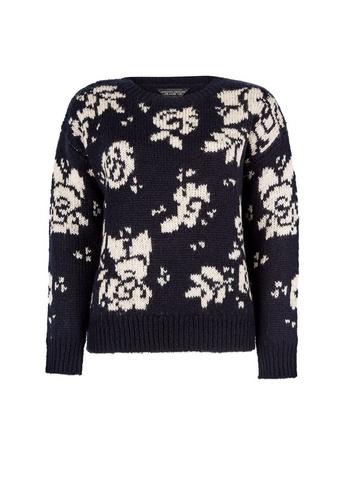Dorothy Perkins Navy Floral Pattern Jumper