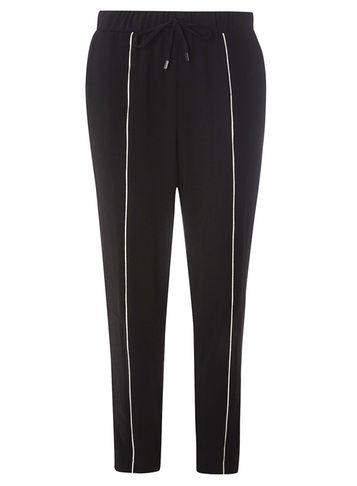 Dorothy Perkins Black Joggers With Front White Piping