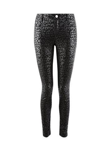 Dorothy Perkins Leopard Foil 'frankie' Super Skinny Jeans