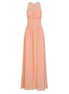 *little Mistress Pink Cross Over Lace Maxi Dress