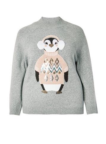 Dorothy Perkins *dp Curve Grey Cosy Penguin Jumper