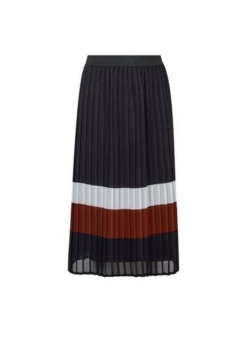 Dorothy Perkins Multi Colour Striped Pleated Midi Skirt