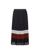 Dorothy Perkins Multi Colour Striped Pleated Midi Skirt