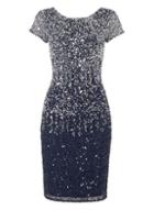 Dorothy Perkins *roman Originals Midnight Blue Sequin Embellished Shift Dress