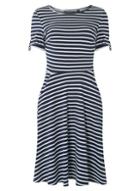 Dorothy Perkins *tall Navy Striped Skater Dress