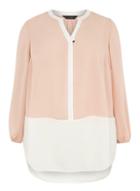 Dorothy Perkins Dp Curve Blush And Ivory Longline Blouse