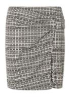 Dorothy Perkins Grey Dogtooth Print Knot Mini Skirt