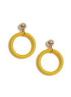 Dorothy Perkins Yellow Fabric Wrapped Earrings
