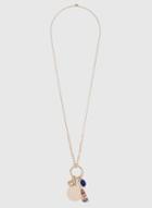Dorothy Perkins Gold Long Resin Charm Necklace