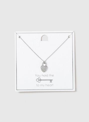 Dorothy Perkins Silver Heart Ditsy Necklace