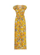 *billie & Blossom Yellow Short Sleeve Ruffle Maxi Dress