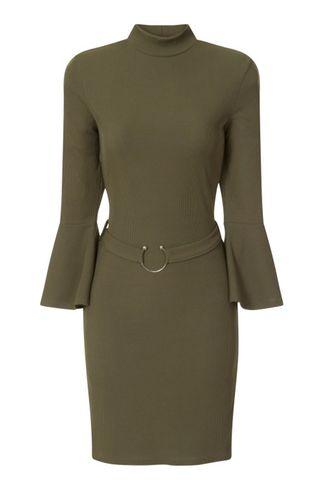 Dorothy Perkins *girls On Film Khaki Bodycon Dress