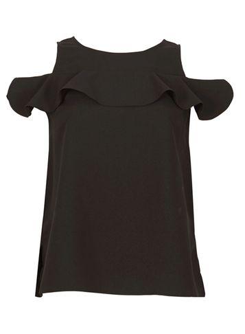 Dorothy Perkins *izabel London Black Frill Bust Top