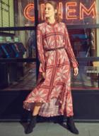 Dorothy Perkins Red Paisley Midi Dress