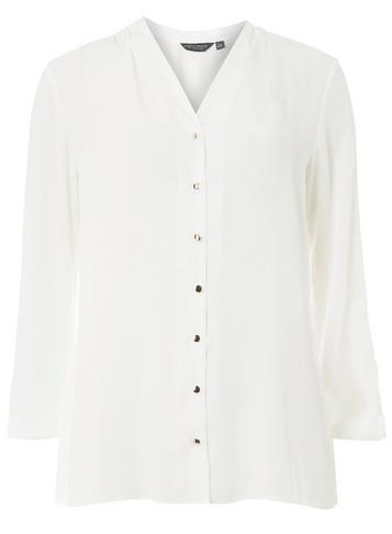 Dorothy Perkins *tall Ivory Roll Sleeve Shirt