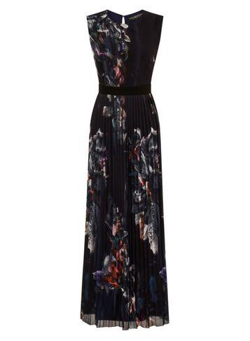 Dorothy Perkins *little Mistress Navy Floral Maxi Dress
