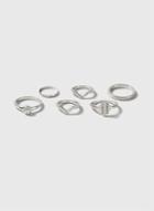 Dorothy Perkins Silver Midi Ring Multipack