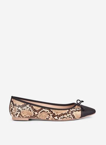 Dorothy Perkins Wide Fit Multi Coloured 'pergola' Snake Print Pumps