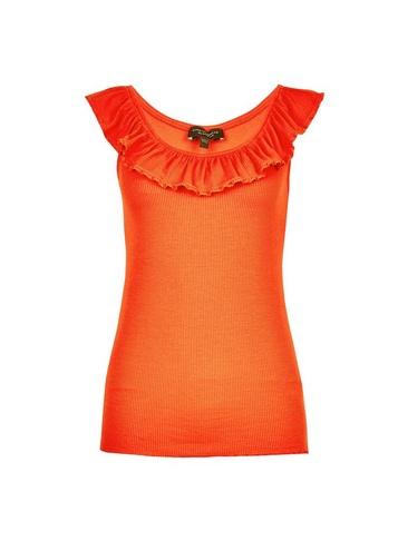 Dorothy Perkins Orange Victoriana Ruffle Vest
