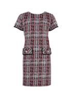 Dorothy Perkins Petite Red And Pink Check Print Shift Dress